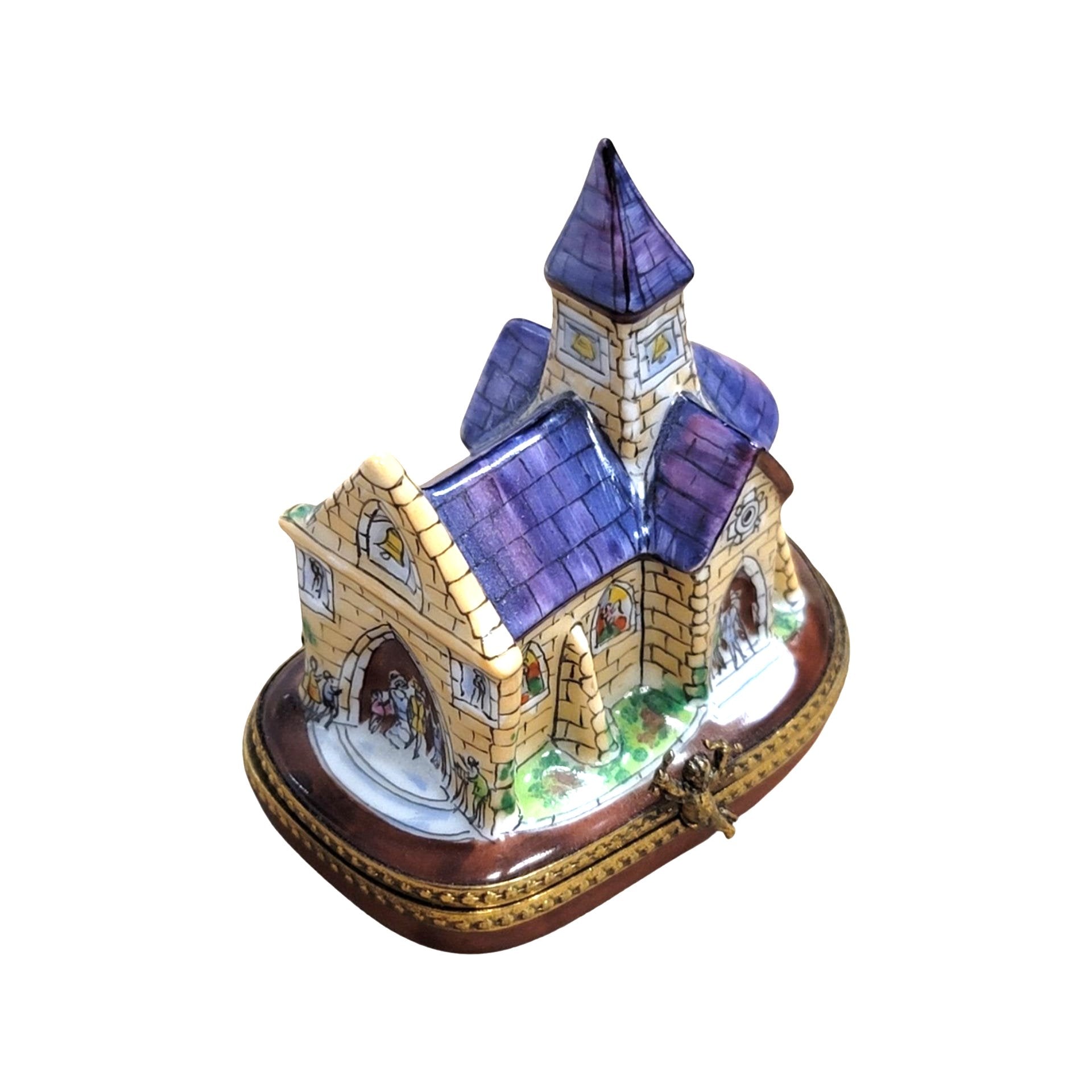 Purple Cathedral Church Limoges Box Porcelain Limoges Religion Wedding French Trinket Box