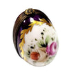 Purple Egg Gold Perfume Box Porcelain Limoges perfume egg French Trinket Box