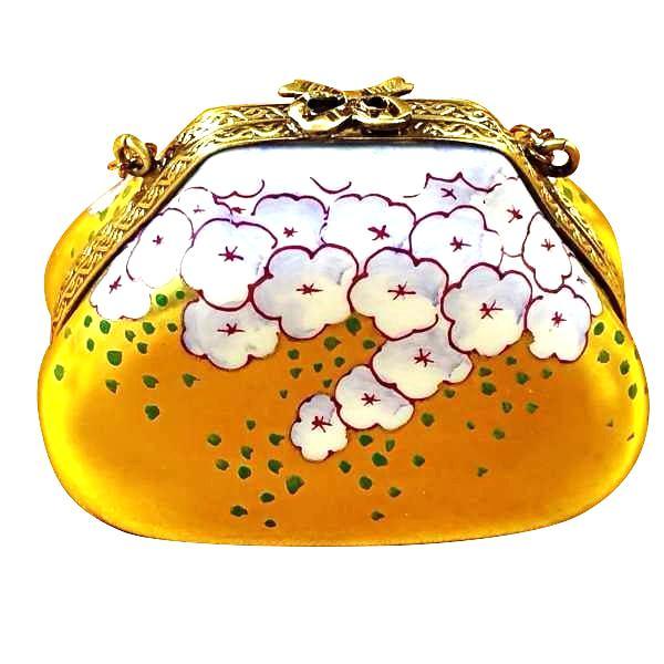 Purse Hydrangea Porcelain Limoges purse trinket box limoges French Trinket Box