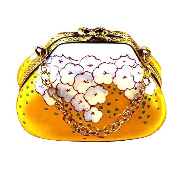 Purse Hydrangea Porcelain Limoges purse trinket box limoges French Trinket Box