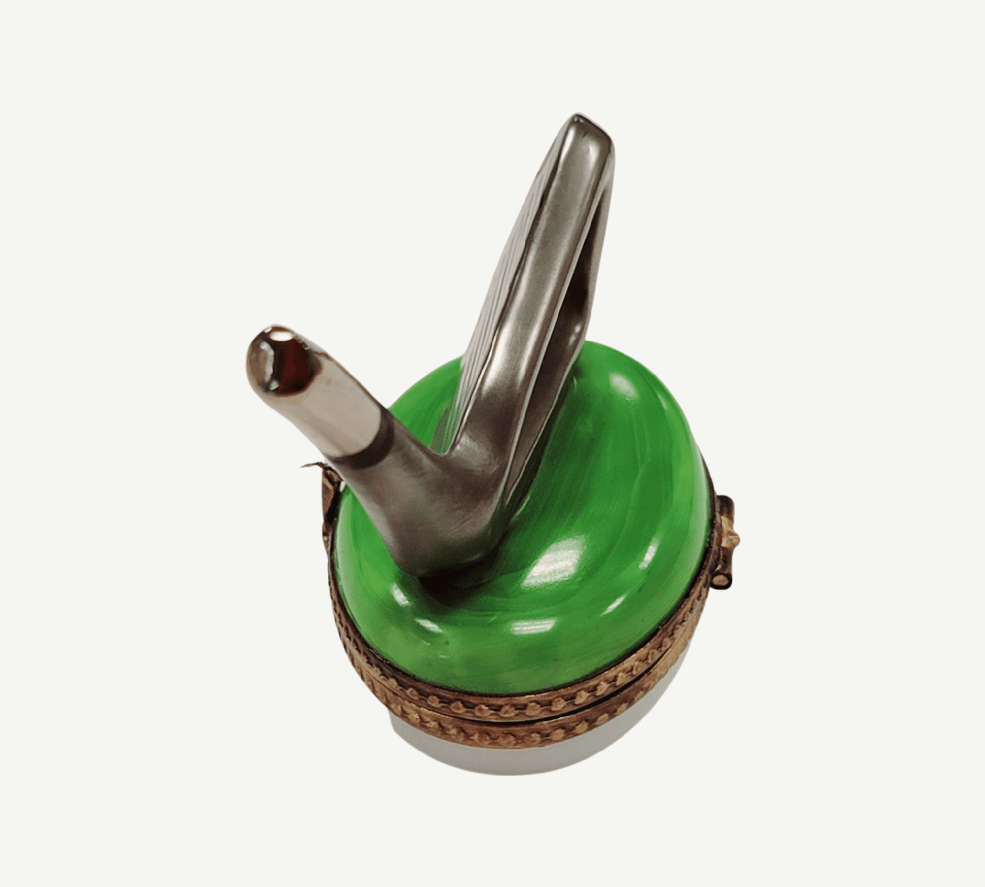 Putter Golf Club Limoges Box Porcelain Limoges sports golf limoges box French Trinket Box