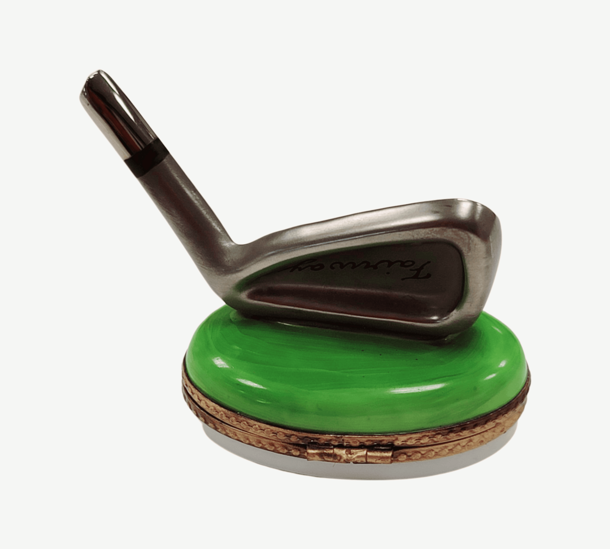 Putter Golf Club Limoges Box Porcelain Limoges sports golf limoges box French Trinket Box