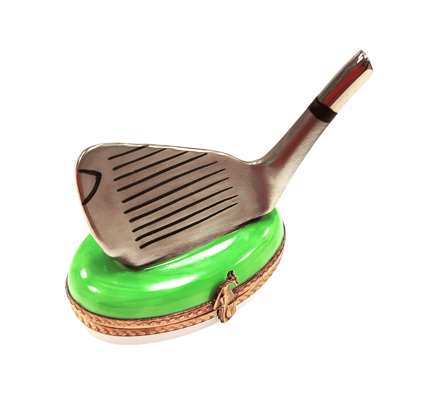 Putter Golf Club Limoges Box Porcelain Limoges sports golf limoges box French Trinket Box