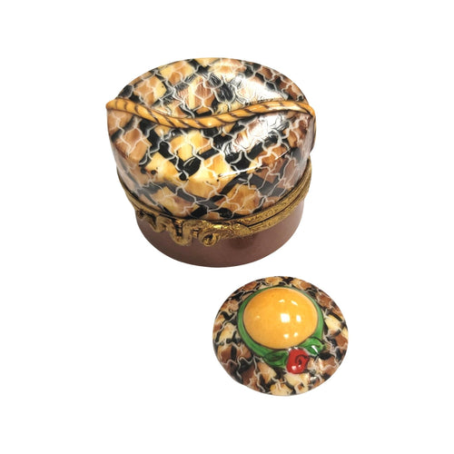 Python Snake Hat w Hat Inside Limoges Box Porcelain Figurine-hats fashion LIMOGES BoXES-CH8C330