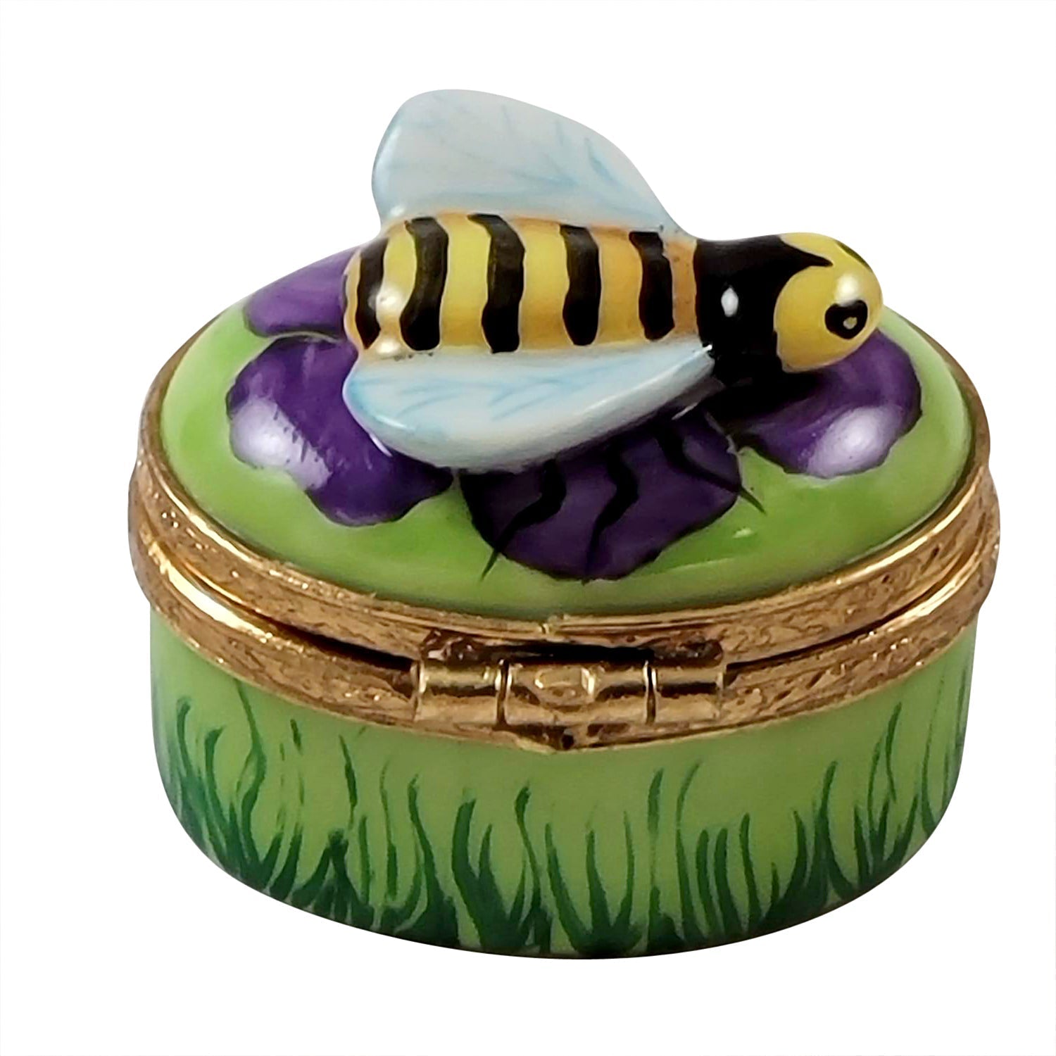 Mini Bee Porcelain Limoges Butterfly bugs French Trinket Box