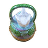 Monet white swan in basket water lilies Porcelain Limoges wild birds French Trinket Box