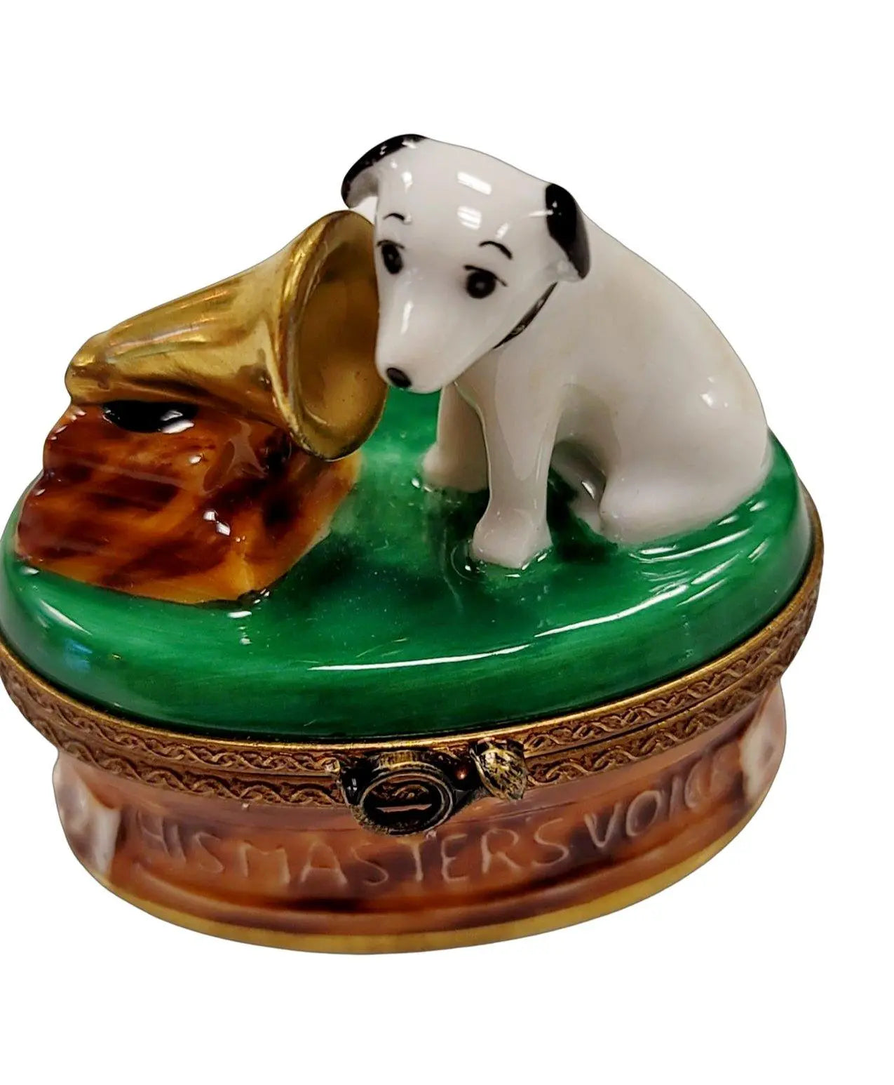 RCA Record Dog Limoges Box Porcelain Limoges Dog music French Trinket Box