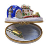 Train in Mountain Snow Village for Collectors