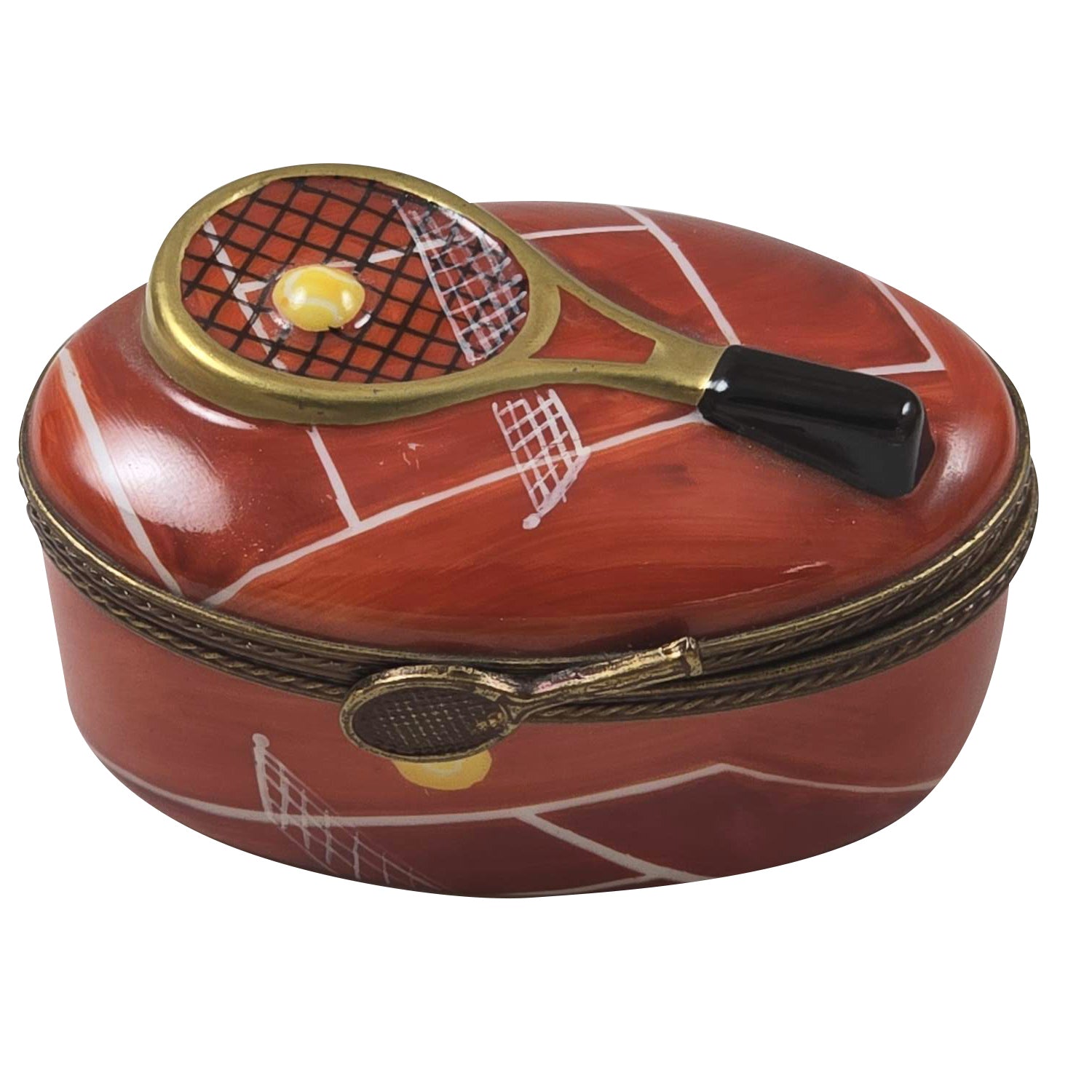Tennis Court Limoges Box for Sports Enthusiasts