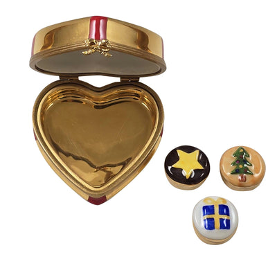 Gold Poinsettia Heart for Holiday Gifting
