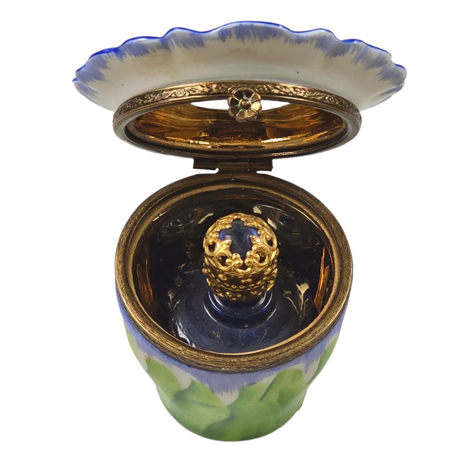 Blue Pansy Limoges Box for Gift Giving