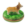 Corgi Dog Porcelain Limoges dog limoges box French Trinket Box