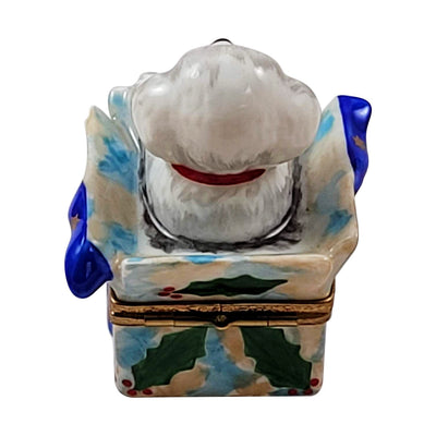 Dog in gift box Porcelain Limoges dog French Trinket Box