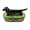 Black Dachshund Porcelain Limoges dog dogs French Trinket Box