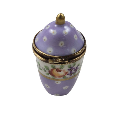 Light Purple Gold Dot Jar High Lid