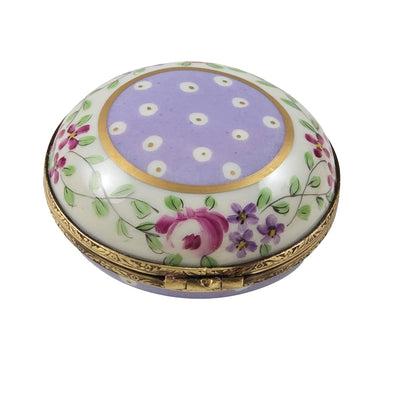 Light Purple Gold Dot Round