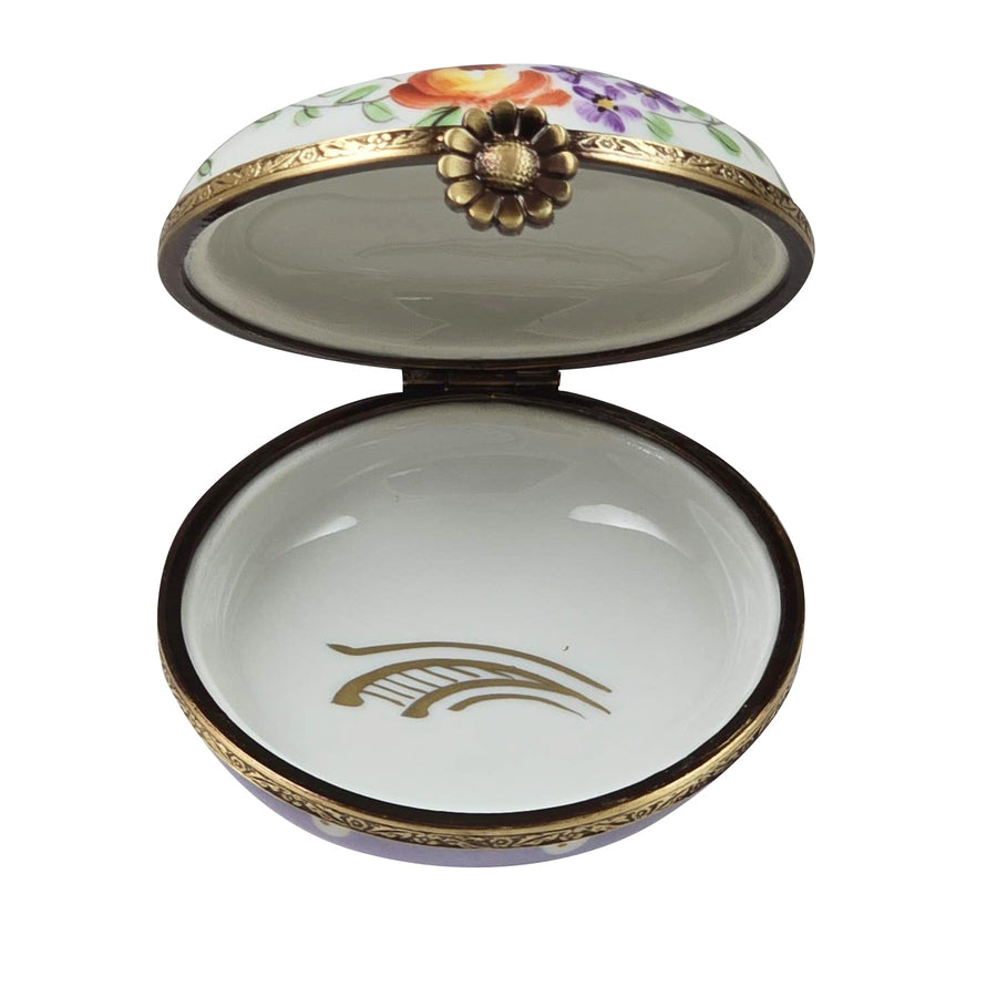 Light Purple Gold Dot Round