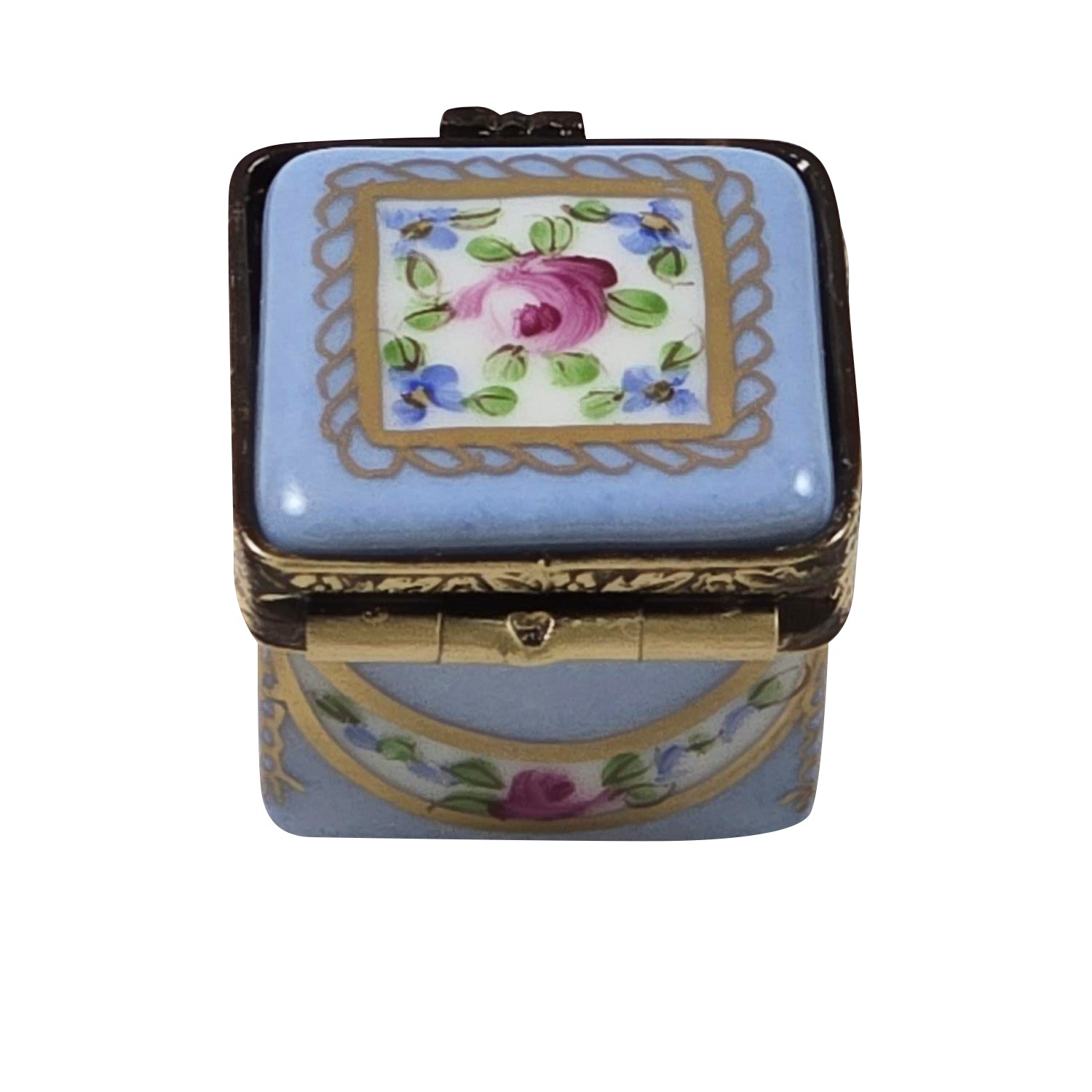 LIGHT BLUE/ROSE & GOLD SMALL SQUARE