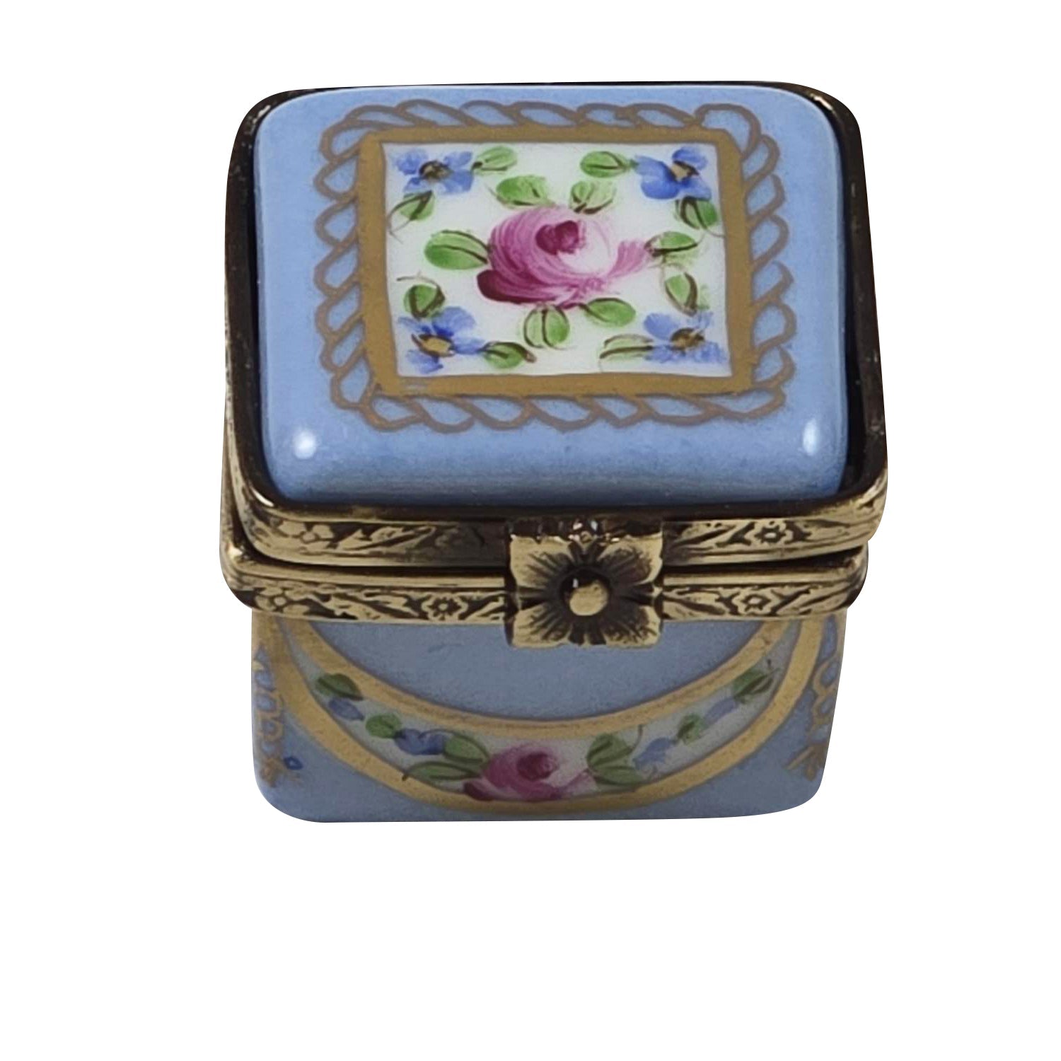 LIGHT BLUE/ROSE & GOLD SMALL SQUARE