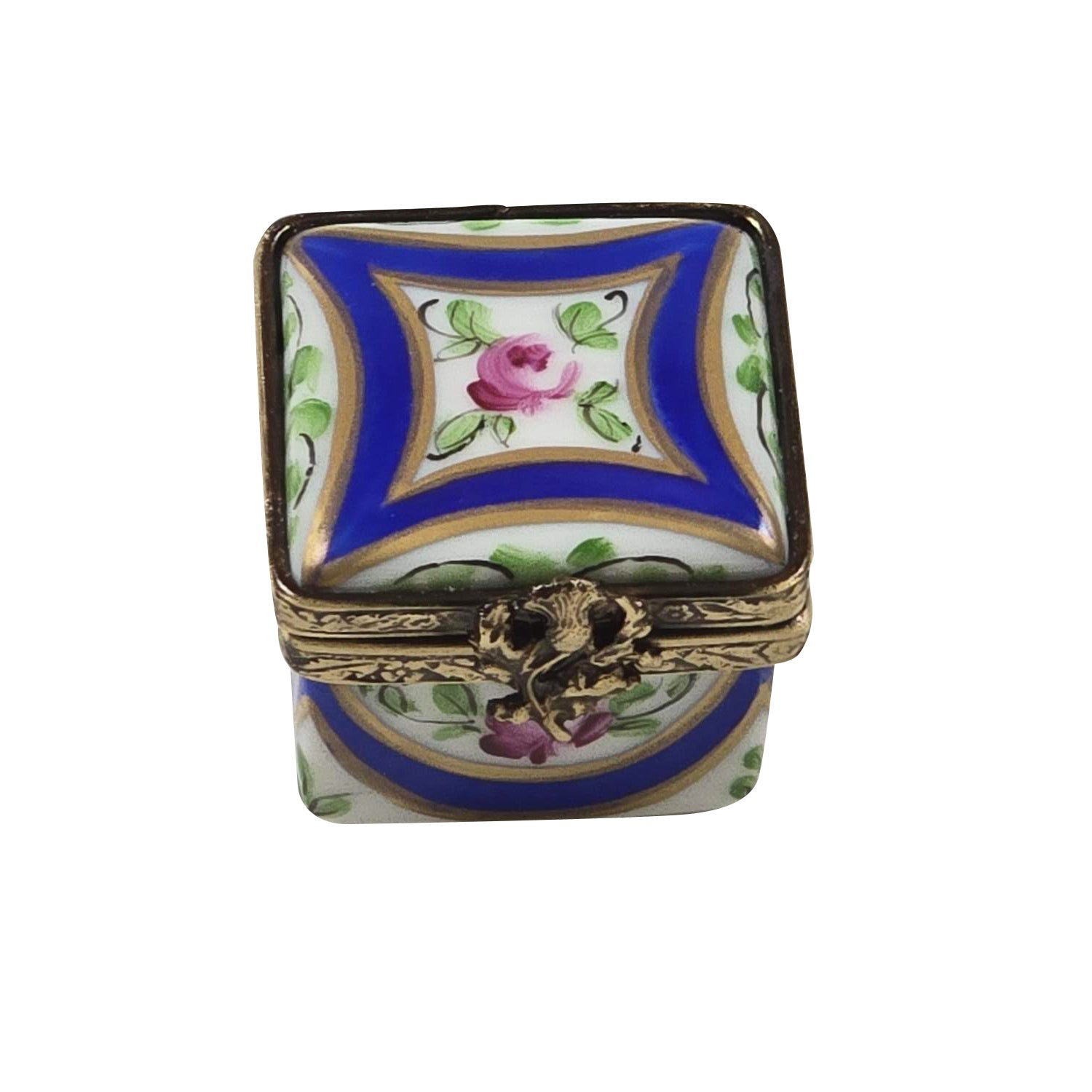 Dark Blue/Rose & Gold Small Square