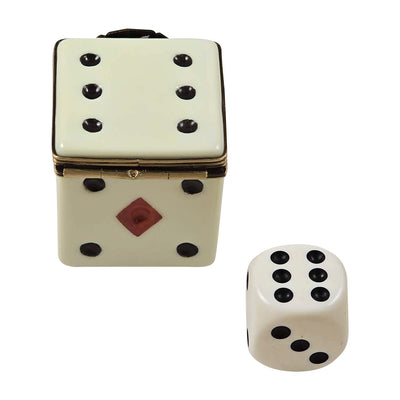 Dice Box with Removable Dice Limoges Box