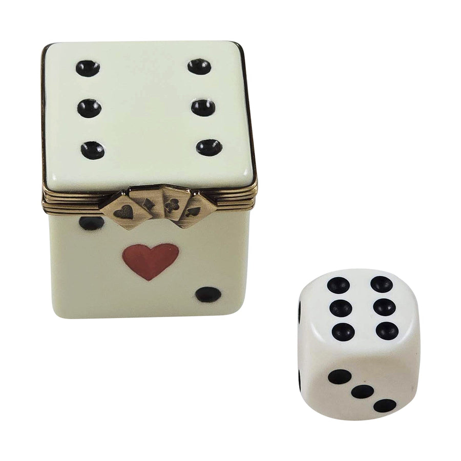 Dice Box with Removable Dice Limoges Box