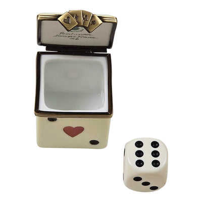 Dice Box with Removable Dice Limoges Box