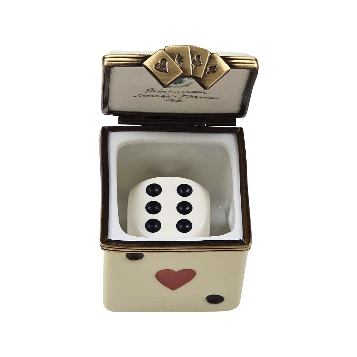 Dice Box with Removable Dice Limoges Box