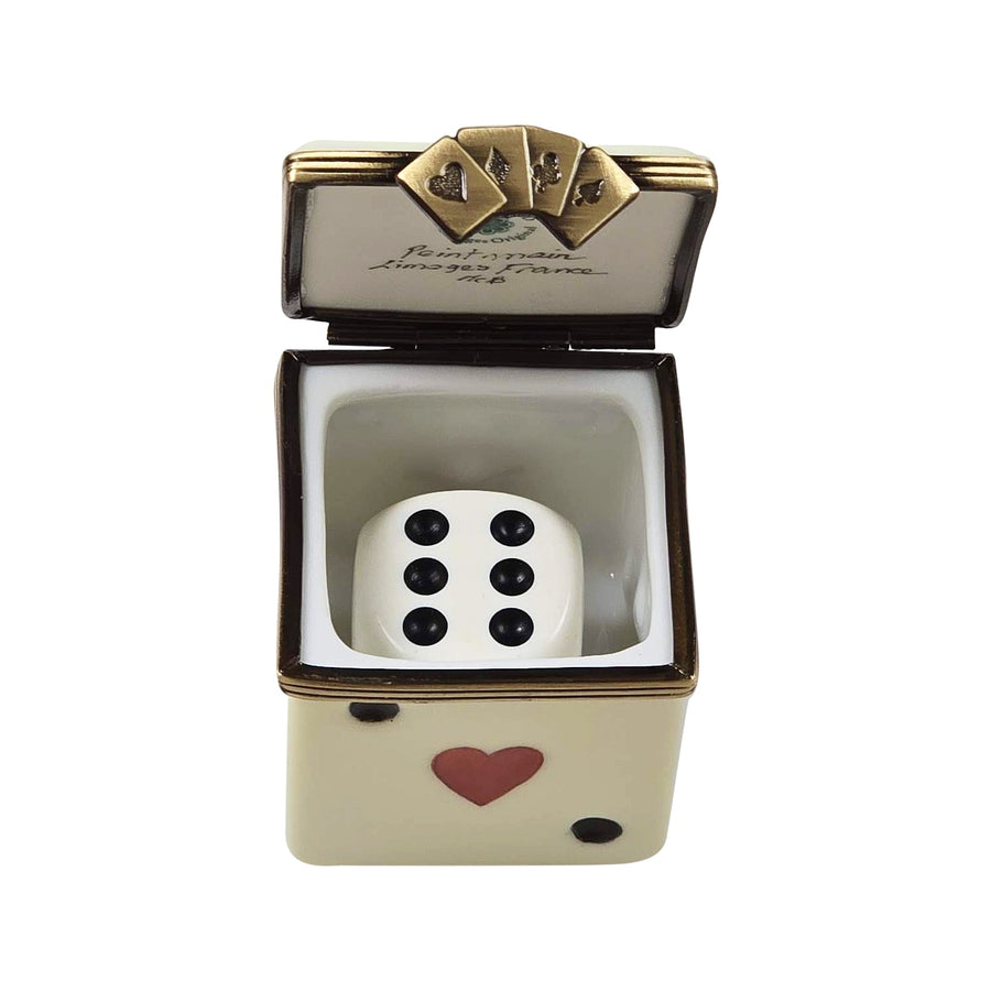 Dice Box with Removable Dice Limoges Box