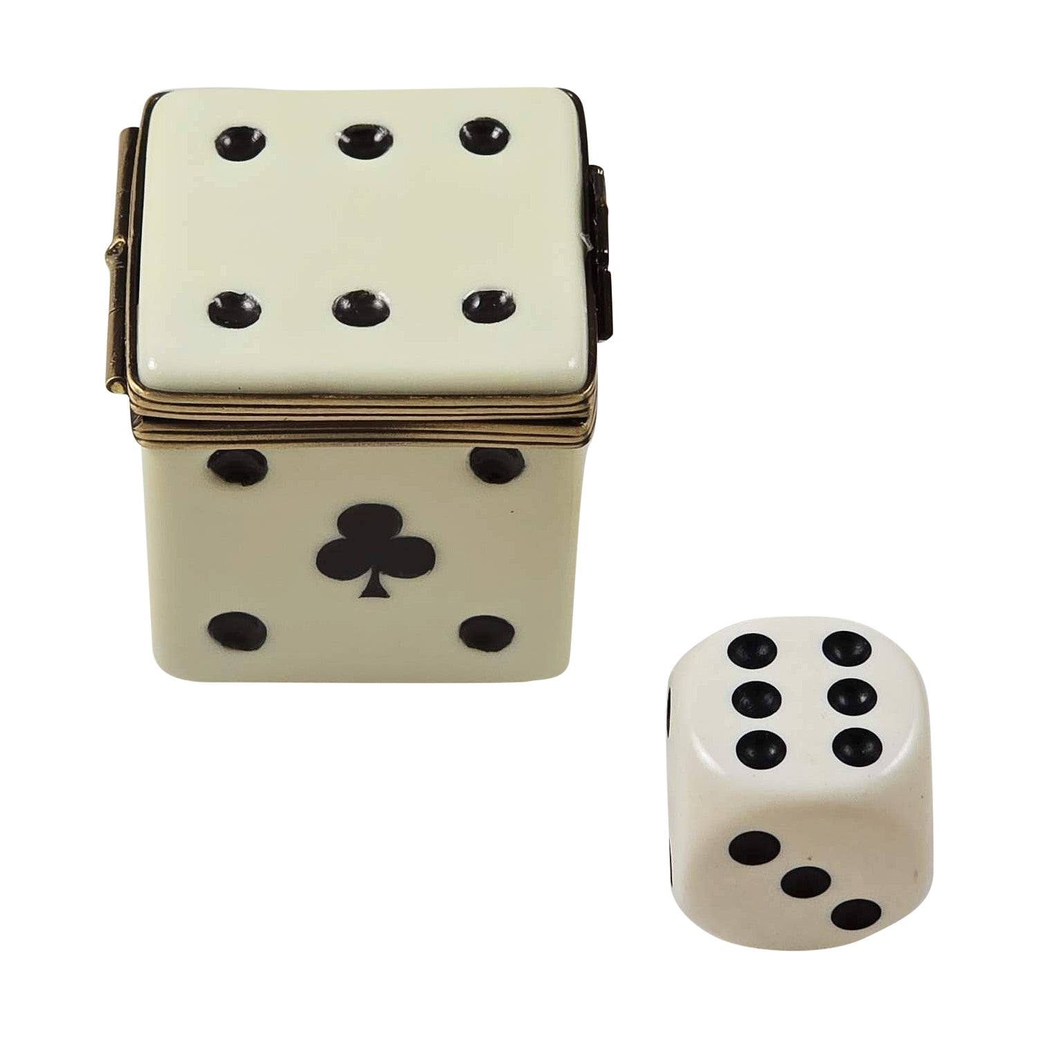 Dice Box with Removable Dice Limoges Box