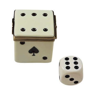 Dice Box with Removable Dice Limoges Box