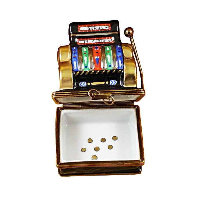 Jackpot Slot Machine Rochard Limoges box, hand-painted porcelain made in France