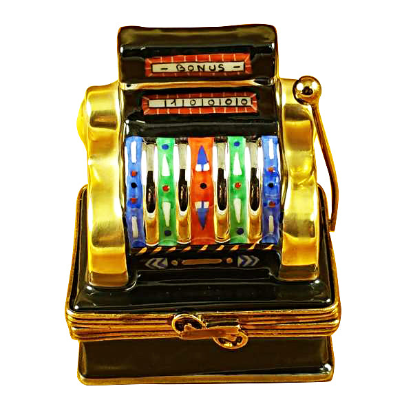 Jackpot Slot Machine Rochard Limoges box, hand-painted porcelain made in France