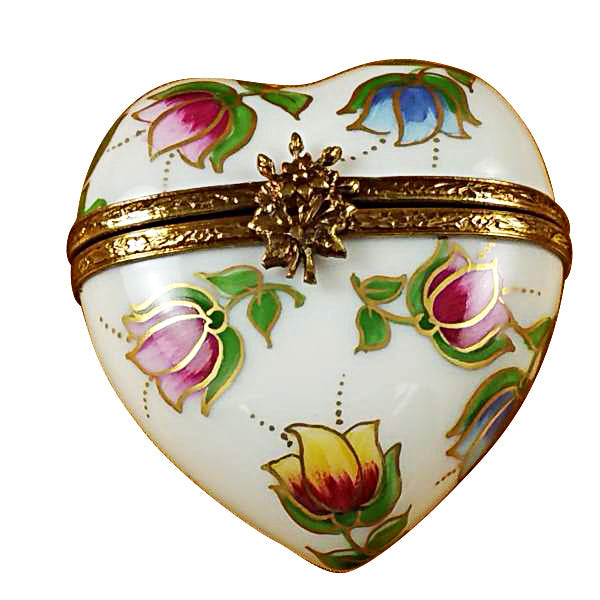 Heart with Tulips Limoges Box