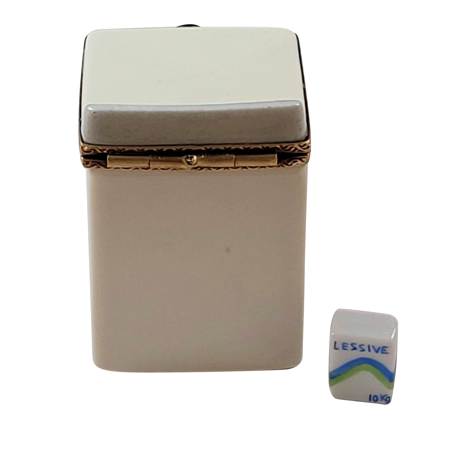 Washing Machine w Detergent Porcelain Limoges home mother French Trinket Box