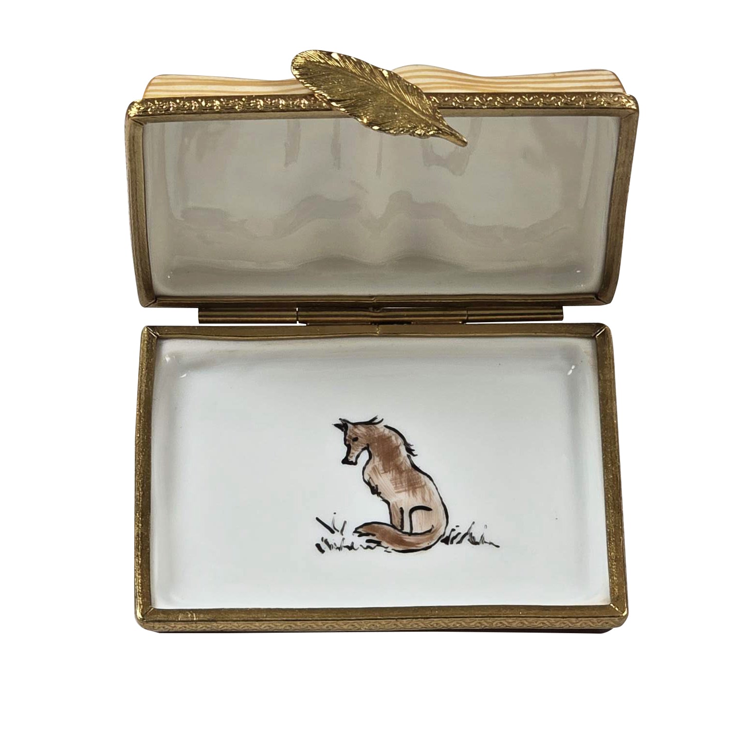 Little Red Riding Hood Book Fairy Tale Porcelain Limoges france book baby French Trinket Box