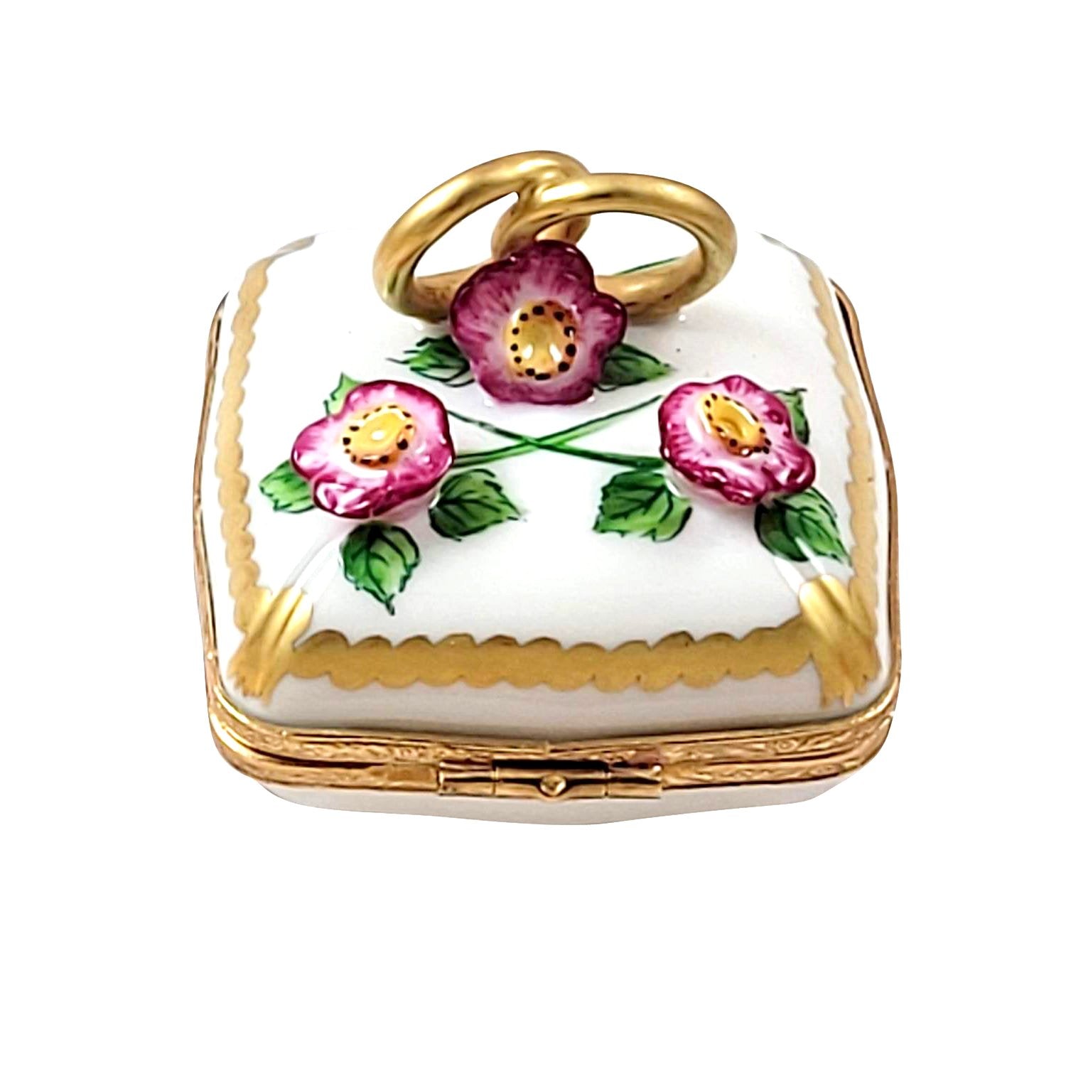 Will You Marry Me ? Ring Porcelain Limoges wedding anniversary French Trinket Box