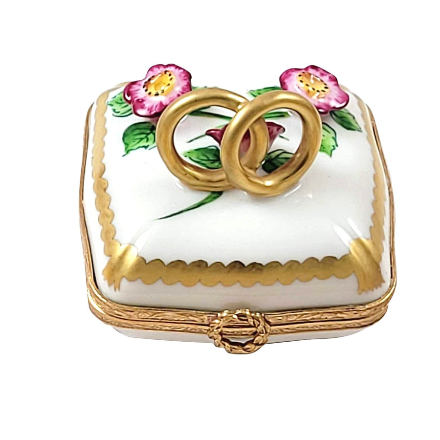 Will You Marry Me ? Ring Porcelain Limoges wedding anniversary French Trinket Box