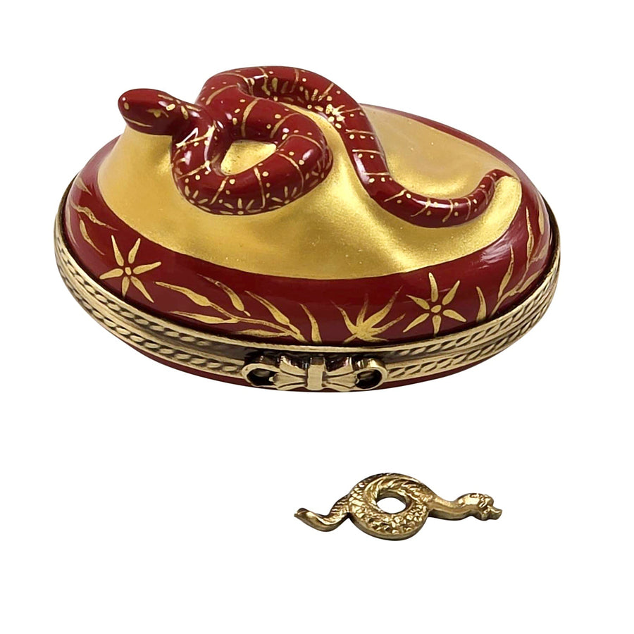 2025 Year of the Snake Chinese Astrology Porcelain Limoges wild animals World travel French Trinket Box