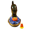 Black Cat Pumpkin Candy Corn Décor Porcelain Limoges Cat halloween French Trinket Box