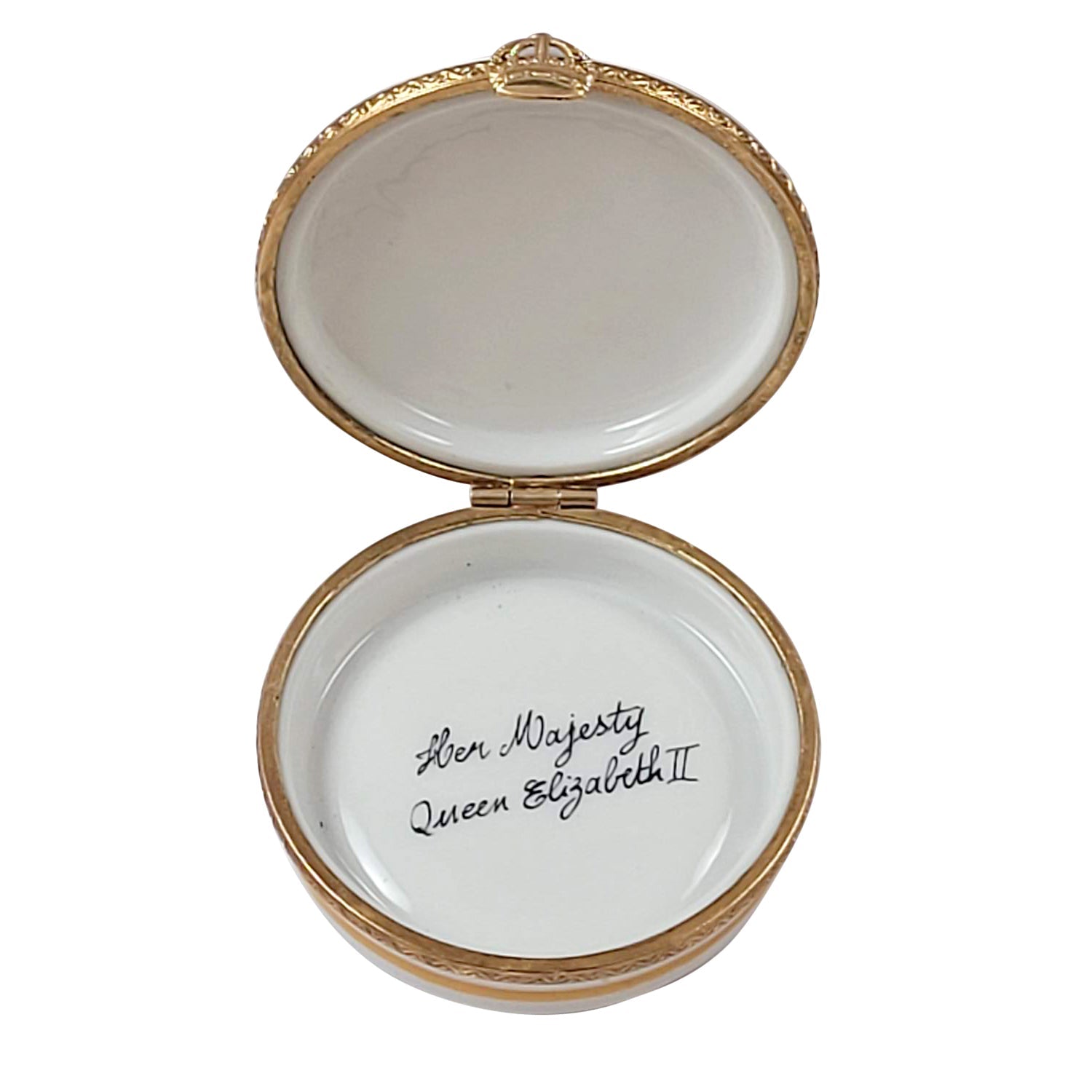 QUEEN ELIZABETH United Kingdom England Porcelain Limoges trinket box traditional travel world French Trinket Box