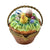 Brown Easter Basket w Chicks and Eggs Rochard Limoges