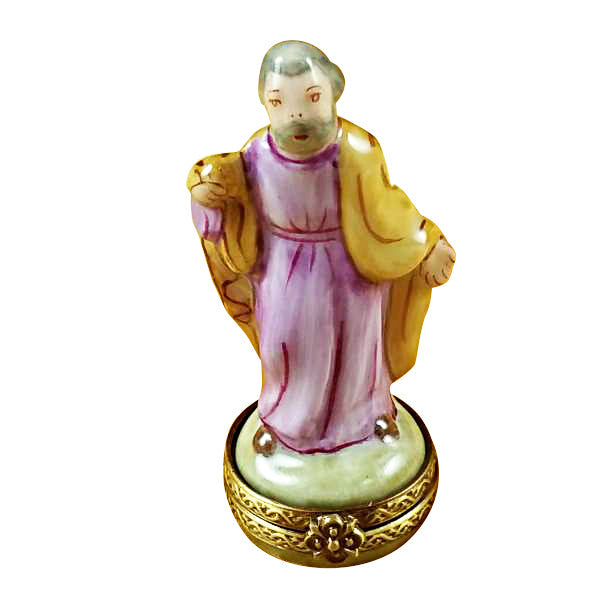 Eight Piece Mini hinged Nativity w Stable Porcelain Limoges nativity religion christian French Trinket Box