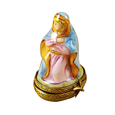 Mini hinged Nativity scene with movable figurines and stable