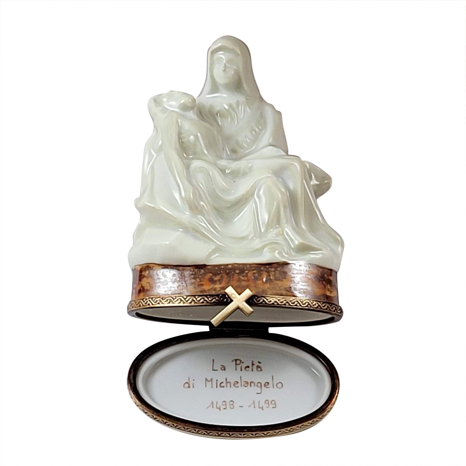 La Peita at the Vatican by Micheangelo limoges box Porcelain Limoges fine Art Christian religious Nativity religion French Trinket Box