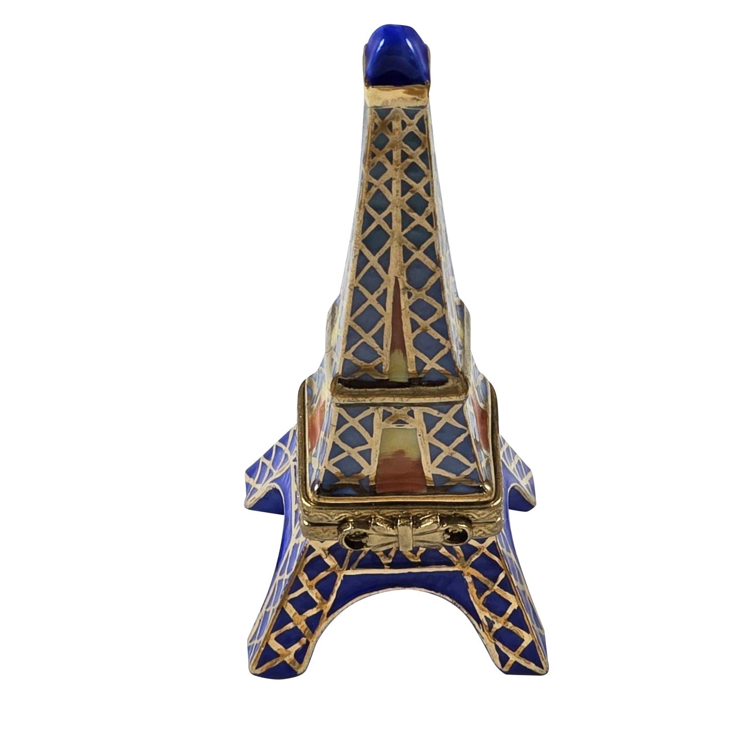 Blue Eiffel Tower Porcelain Limoges paris france monuments French Trinket Box