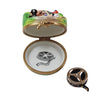 HOLLYWOOD WITH REMOVABLE FILM REEL Porcelain Limoges art film books professional French Trinket Box