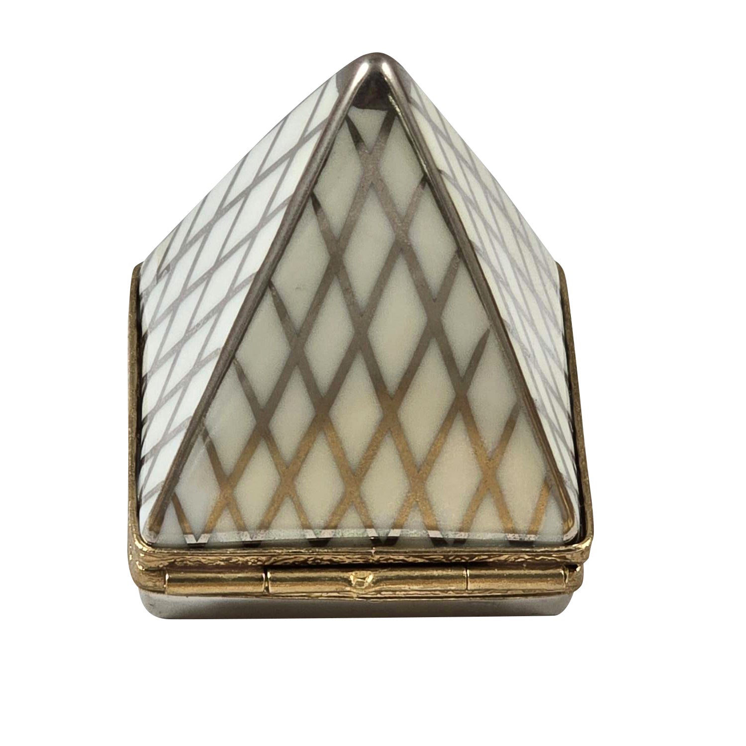 Louvre Pyramid Porcelain Limoges monuments paris france French Trinket Box