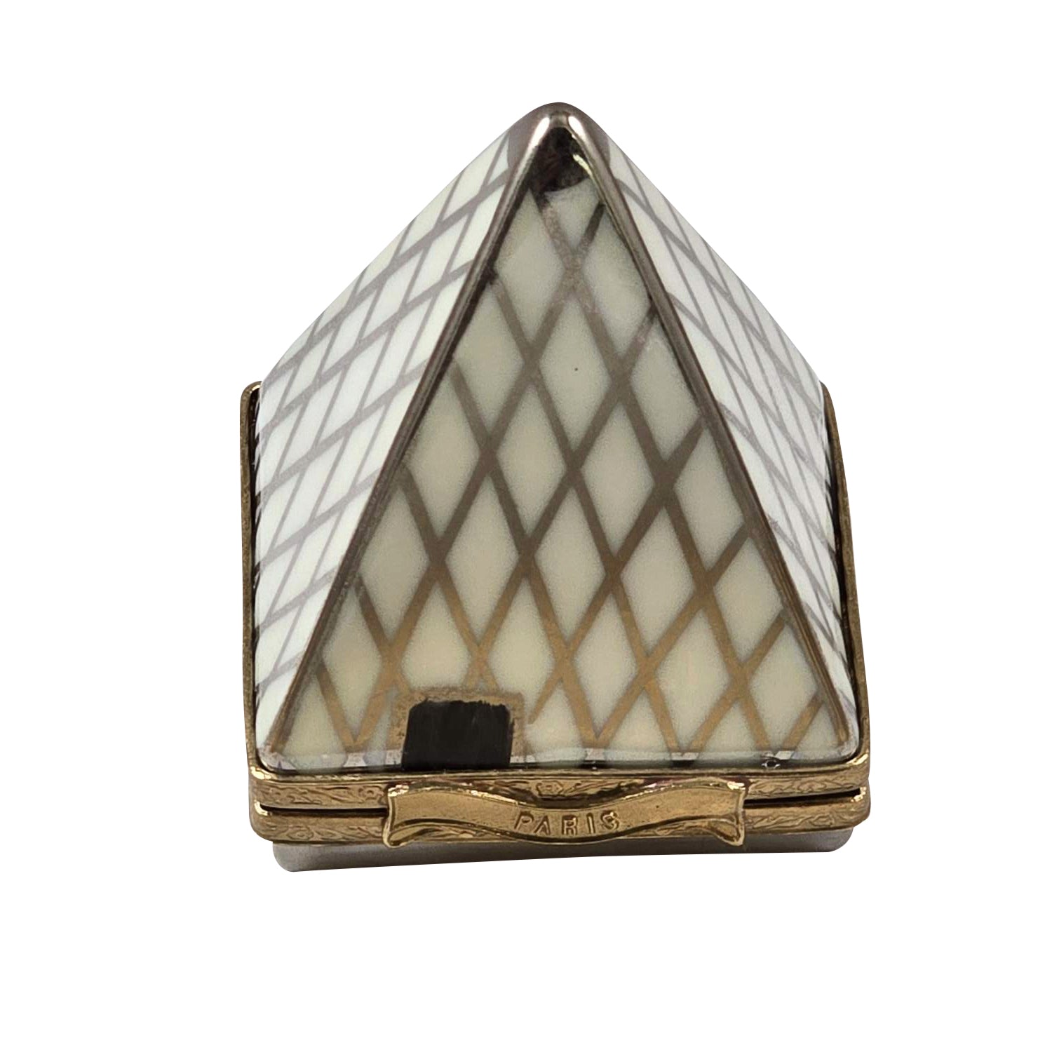 Louvre Pyramid Porcelain Limoges monuments paris france French Trinket Box