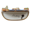 ALCATRAZ WITH BRASS KEY Porcelain Limoges united states French Trinket Box
